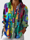 Selena Women's Blouse with Buttons and an All-over Print, photo 1