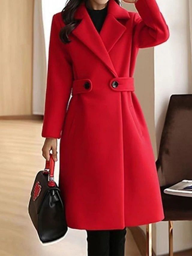 Sheila Women's Coat in a Long Cut with Lapels, photo 2