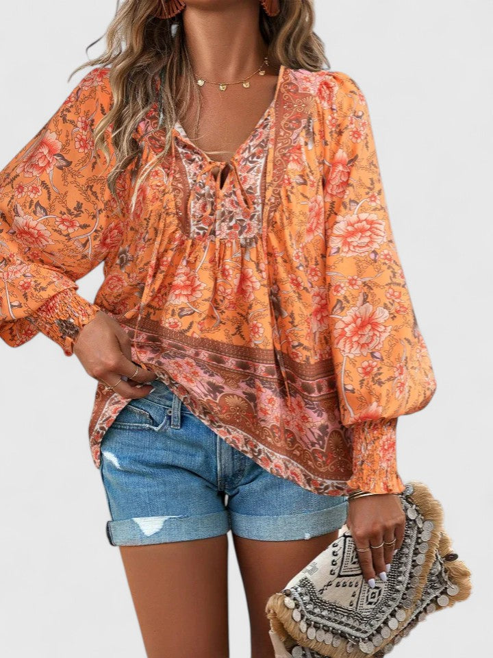 Sofia Women's Top with a V-neck and a Floral Print, photo 5