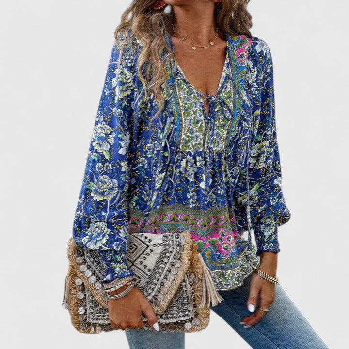 Sofia Women's Top with a V-neck and a Floral Print, photo 6