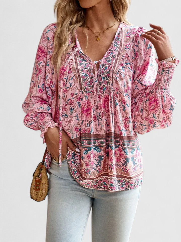 Sofia Women's Top with a V-neck and a Floral Print, photo 7