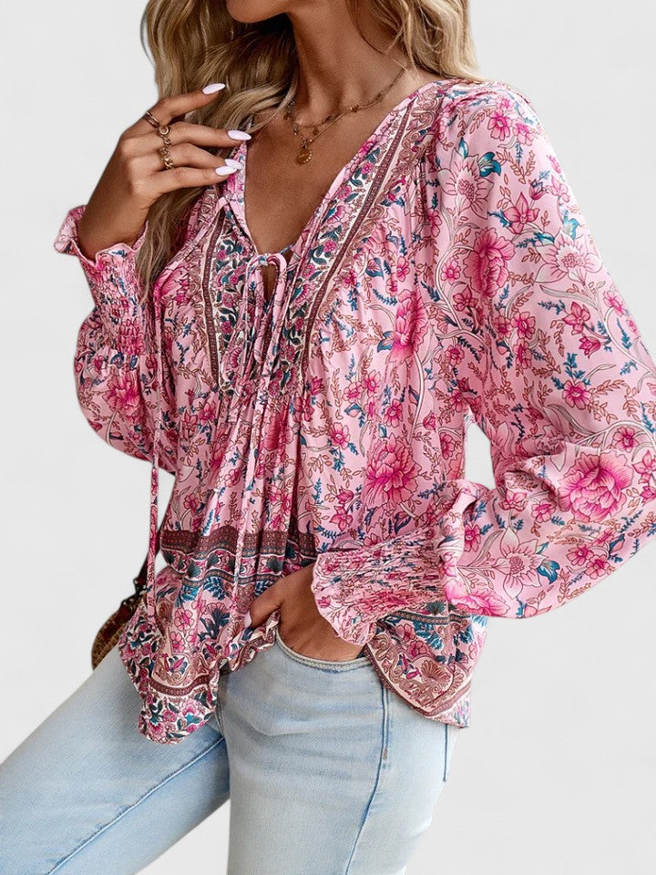 Sofia Women's Top with a V-neck and a Floral Print, photo 8