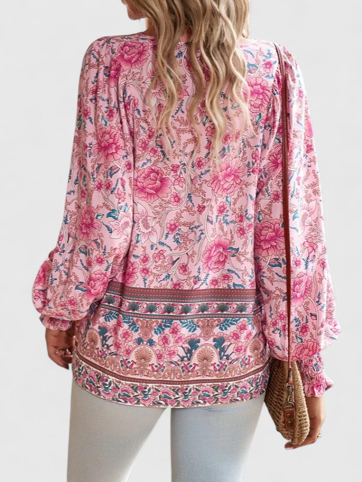 Sofia Women's Top with a V-neck and a Floral Print, photo 9