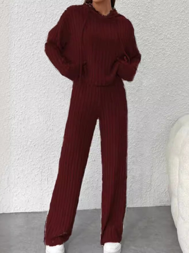 Striped Knit Hooded Set photo 3