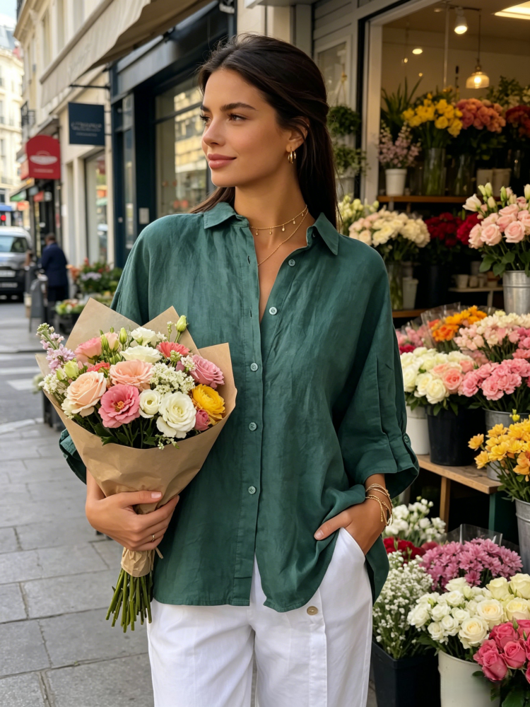 Sylvie | Linen Blend Shirt photo 10