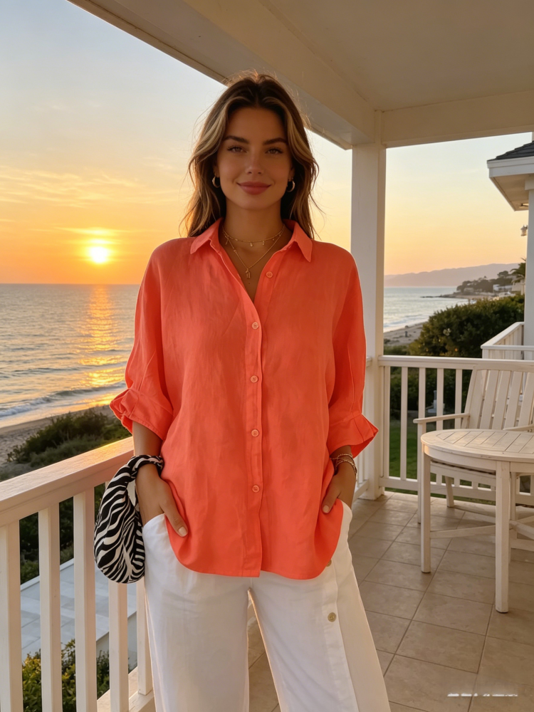 Sylvie | Linen Blend Shirt photo 12