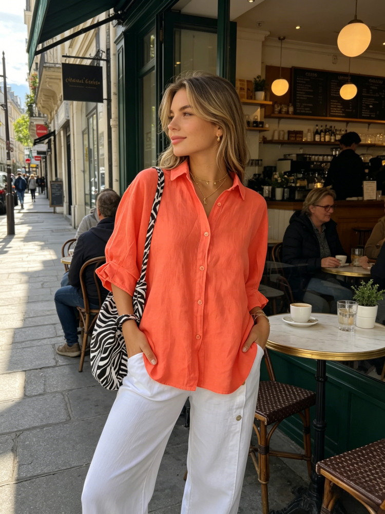 Sylvie | Linen Blend Shirt photo 13