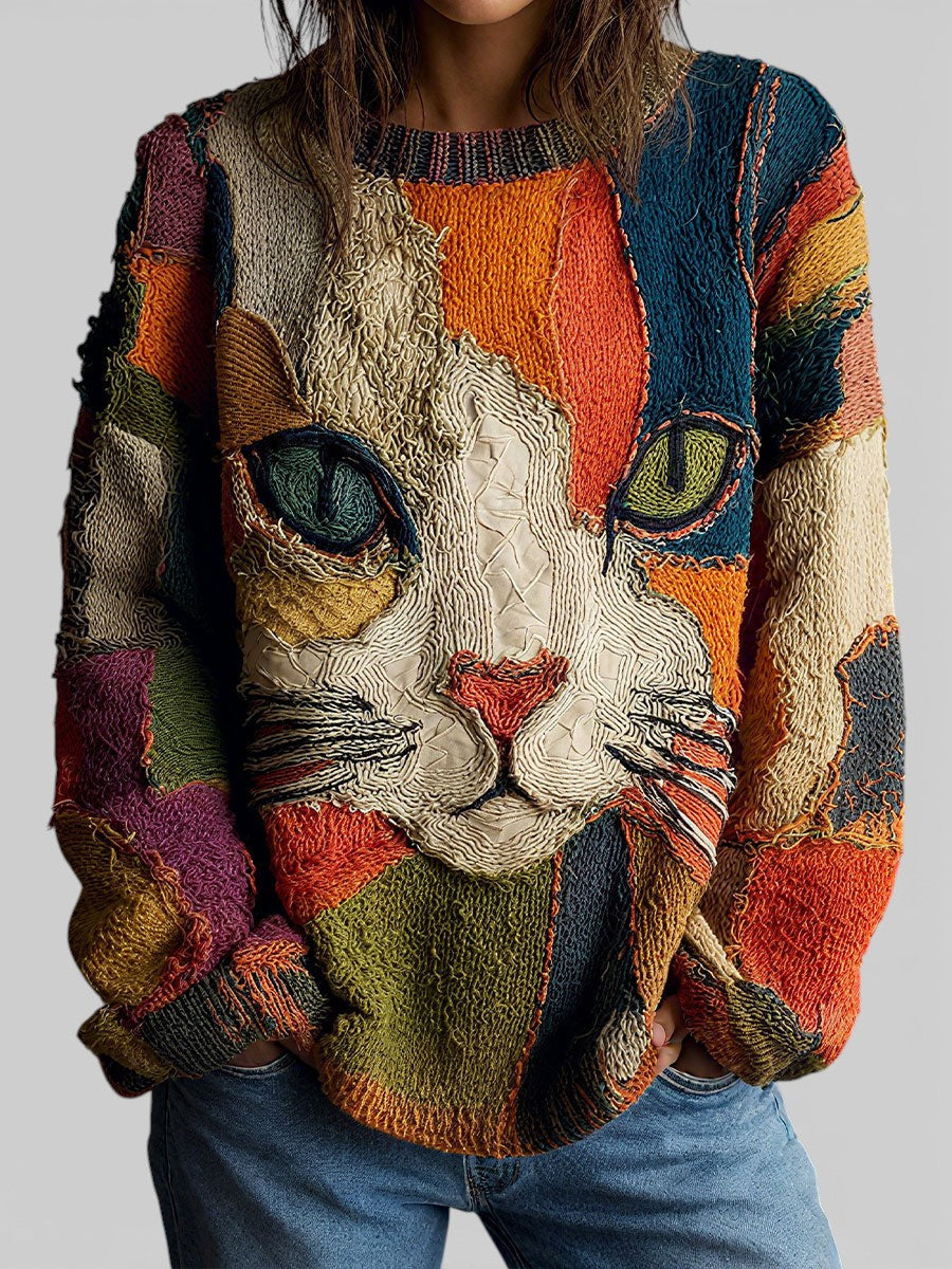 Tabitha Women's Top with Cat Patchwork Print, photo 2