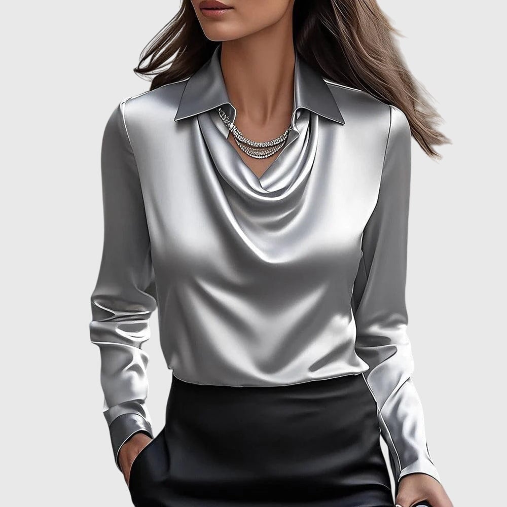 Tina Women's Blouse with a Classic Collar, photo 2