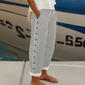 Uma Women's Striped High Waist Trousers with Buttons, photo 1