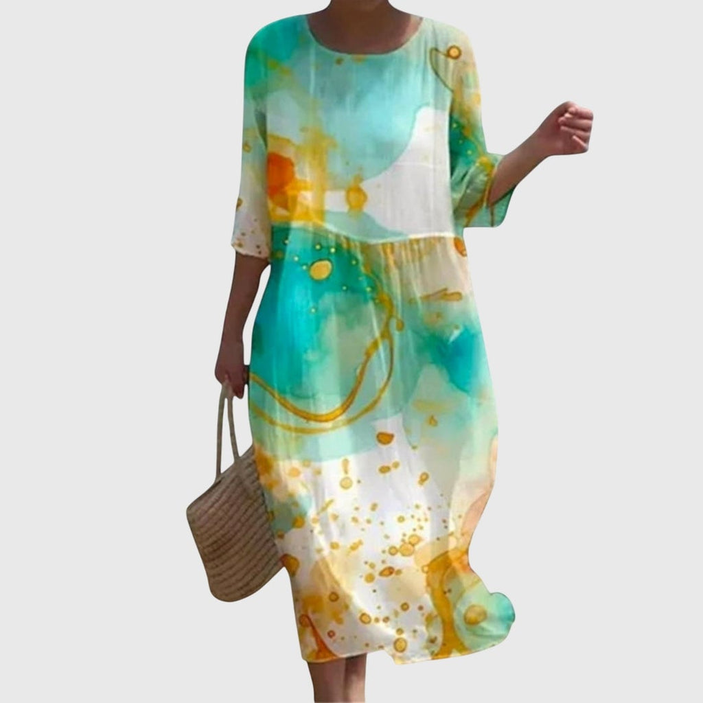 Ursula Women's Dress in Maxi Length with a Floral Print, photo 2