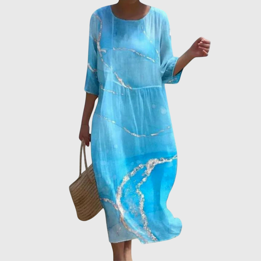 Ursula Women's Dress in Maxi Length with a Floral Print, photo 3