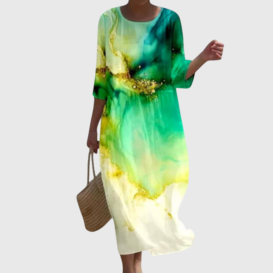 Ursula Women's Dress in Maxi Length with a Floral Print, photo 6