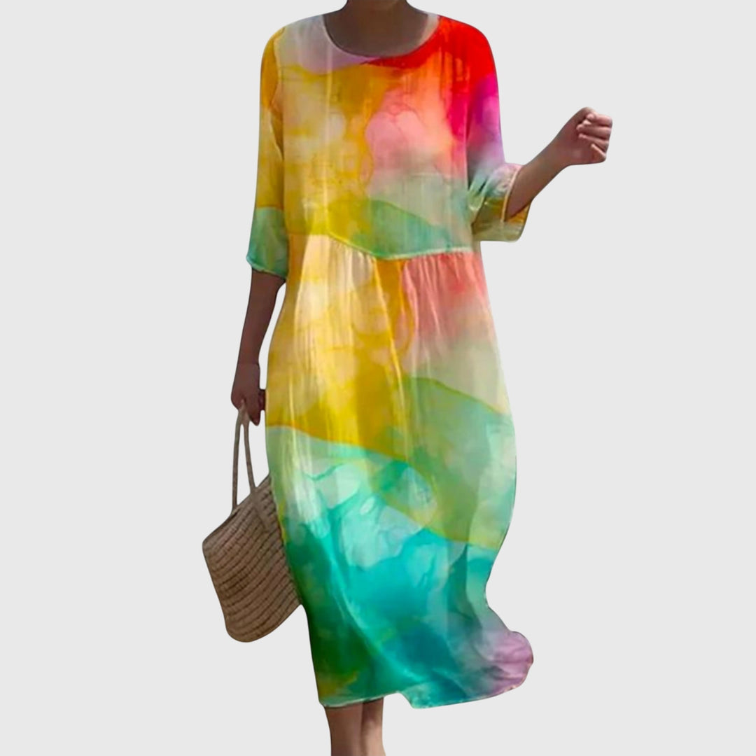 Ursula Women's Dress in Maxi Length with a Floral Print, photo 7