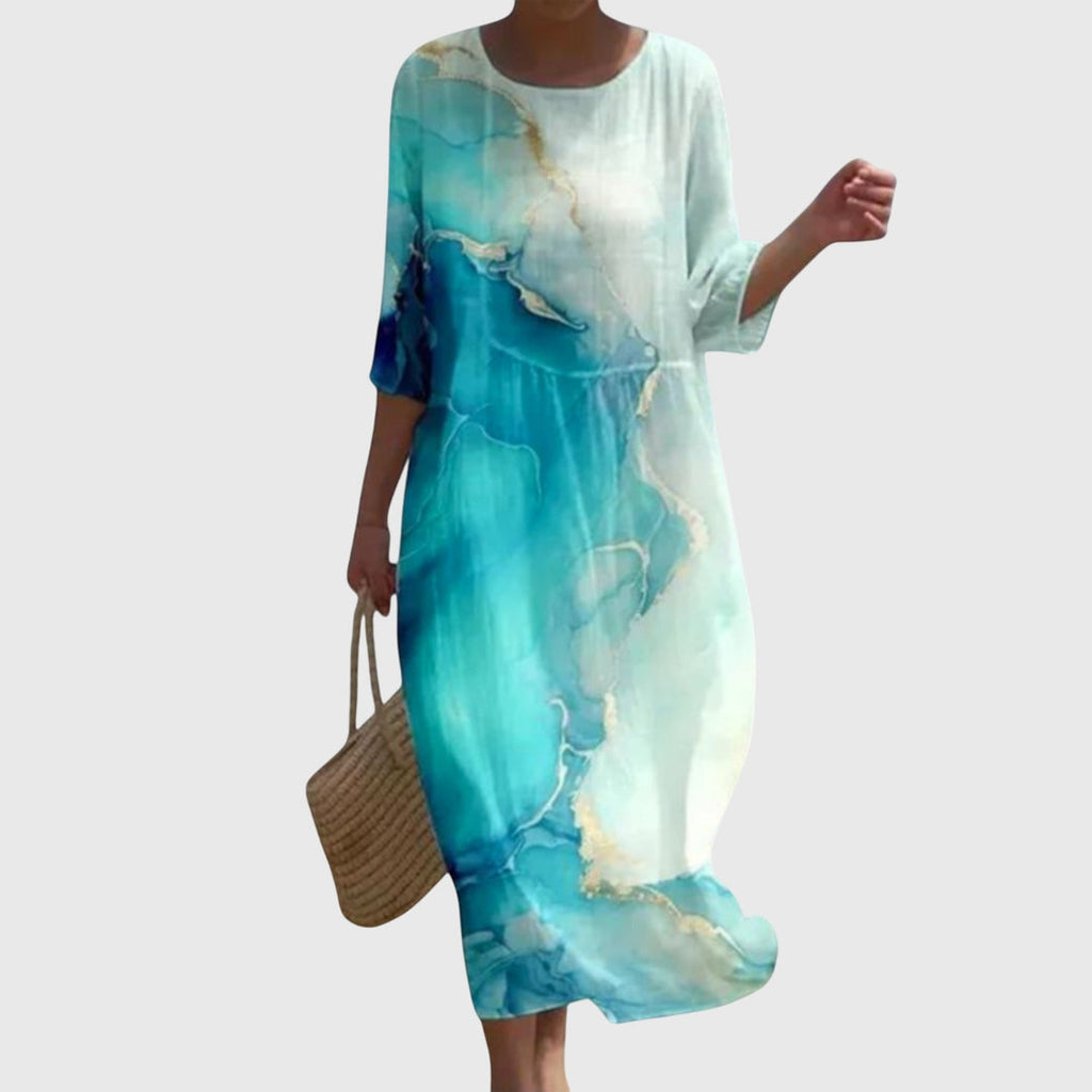Ursula Women's Dress in Maxi Length with a Floral Print, photo 8