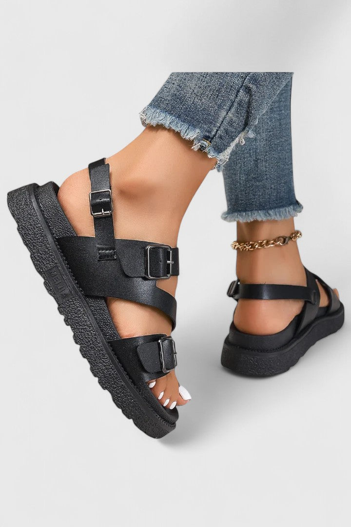 Valerie Women's Sandals with a Buckle and a Chunky Sole and Adjustable Straps, photo 6