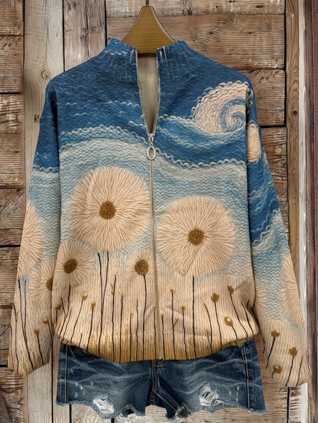 Vanessa Women's Cardigan in Knit with a Zip and Quilting, photo 2