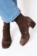 Victoria | Square Toe Heeled Ankle Boots