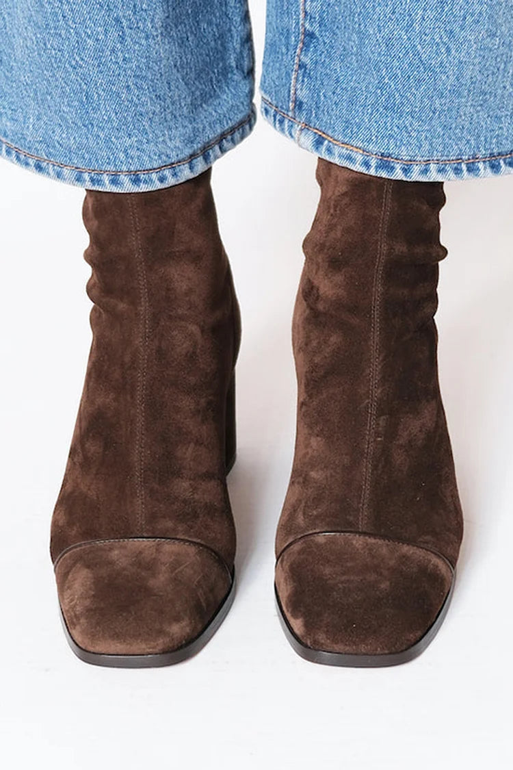 Victoria | Square Toe Heeled Ankle Boots photo 2