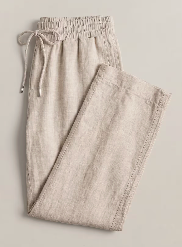 Wide Leg Linen Trousers