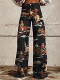 Willa Women's Trousers with Wide Legs and an All-over Print, photo 1