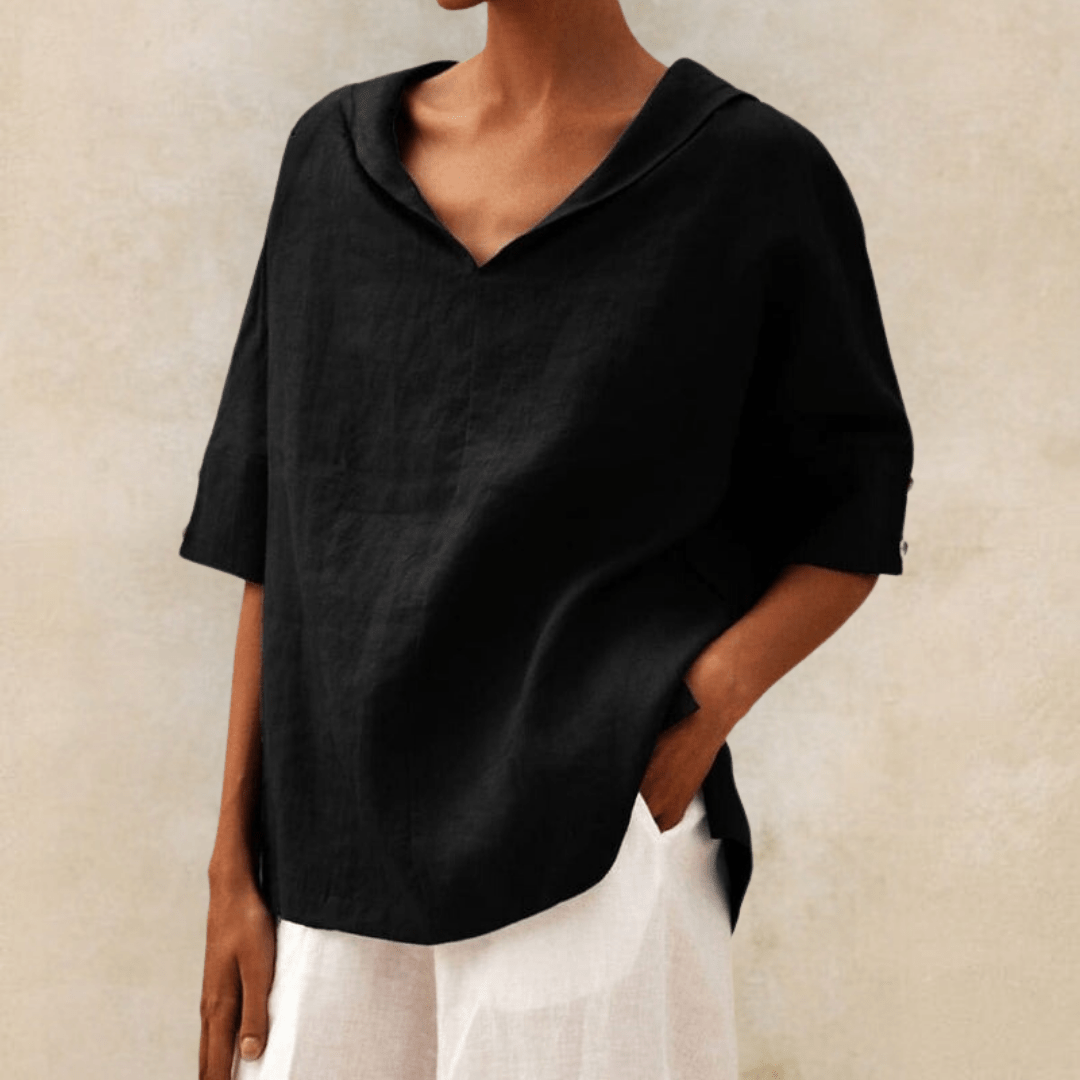 Yara Women's Shirt in an Oversized Fit with a V-neck, photo 5
