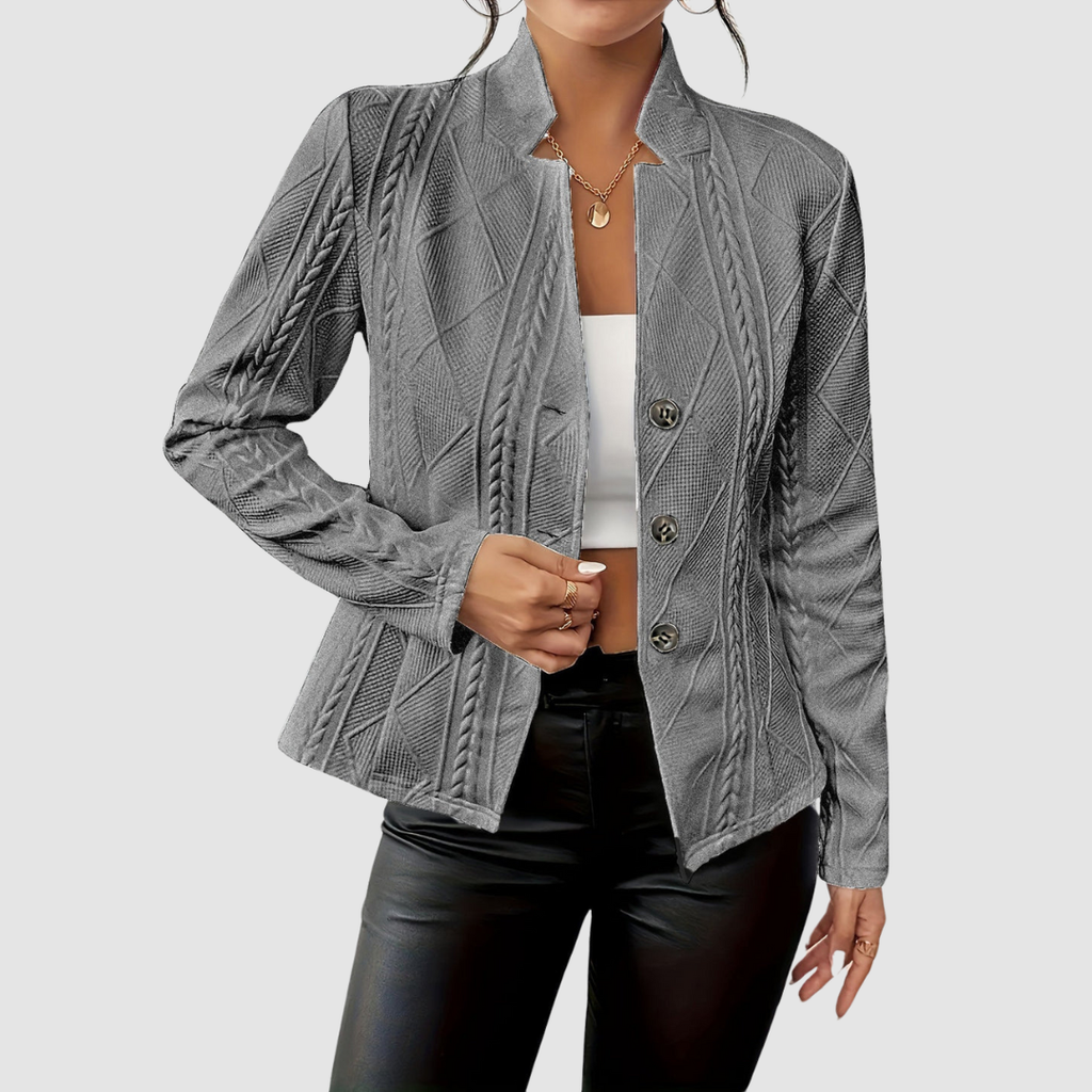 Zelda Women's Blazer in a Slim Fit with a Stand Collar, photo 4