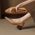 Zila | Leather Block Heels