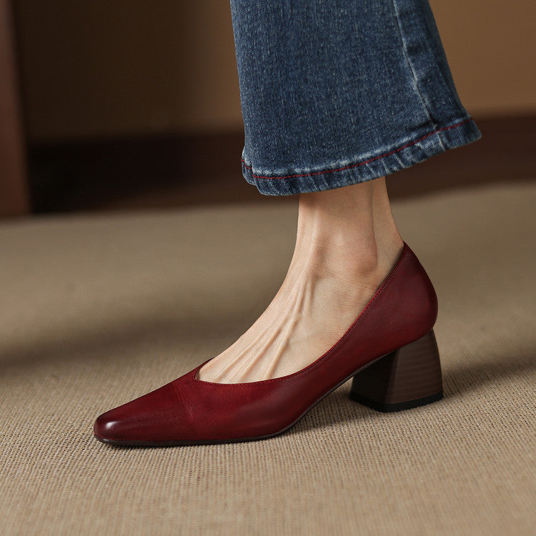 Zila | Leather Block Heels photo 3